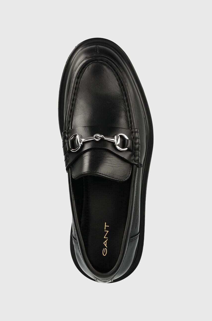 Gant mocasini de piele Jackmote barbati culoarea negru - Pled.ro