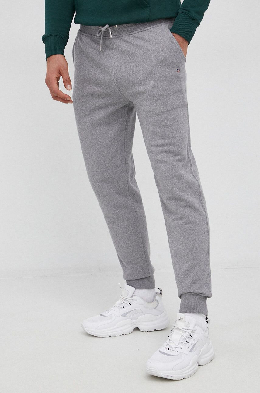 Gant pantaloni de trening femei culoarea albastru marin neted - Pled.ro