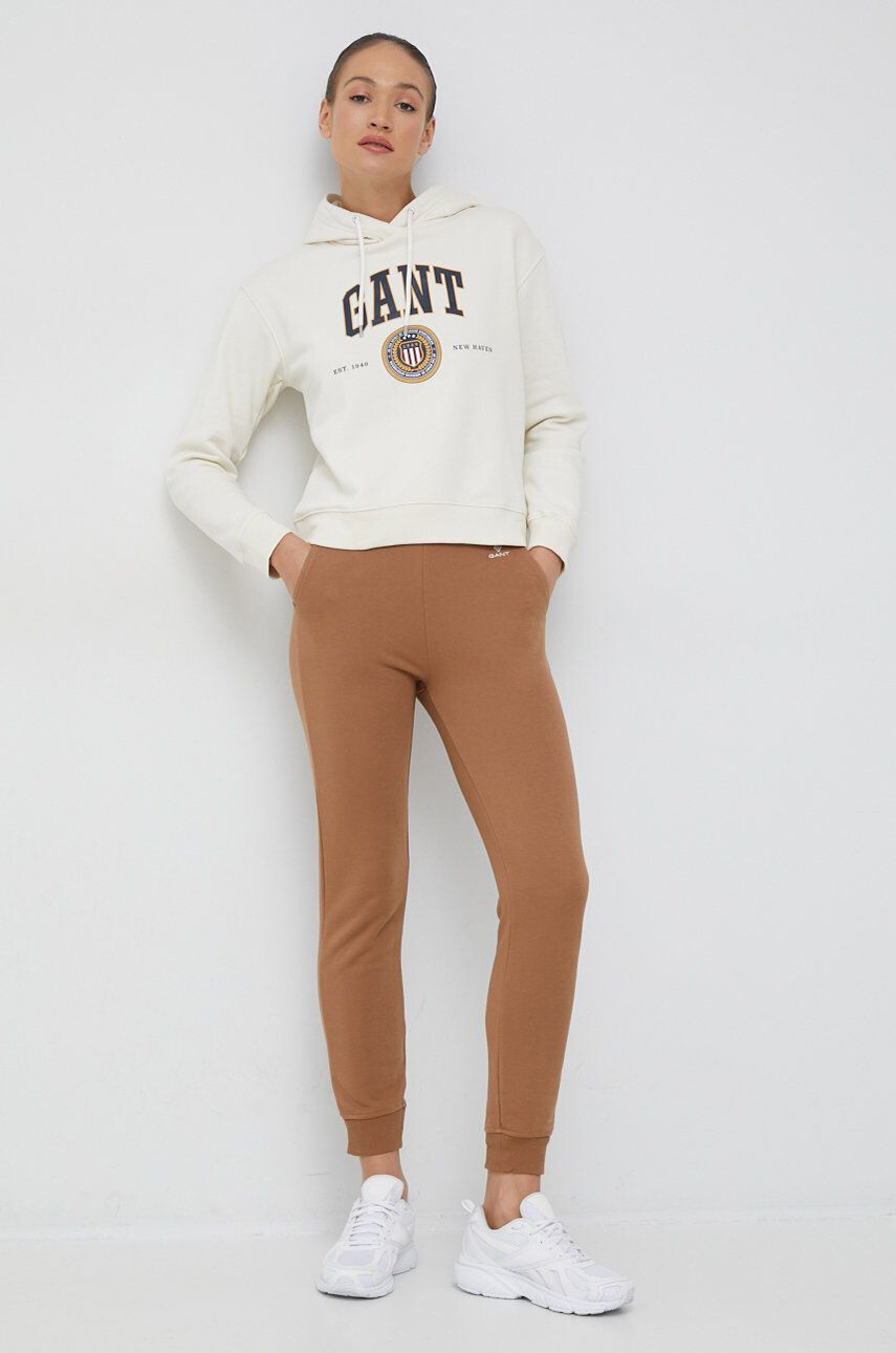 Gant pantaloni de trening femei culoarea gri neted - Pled.ro