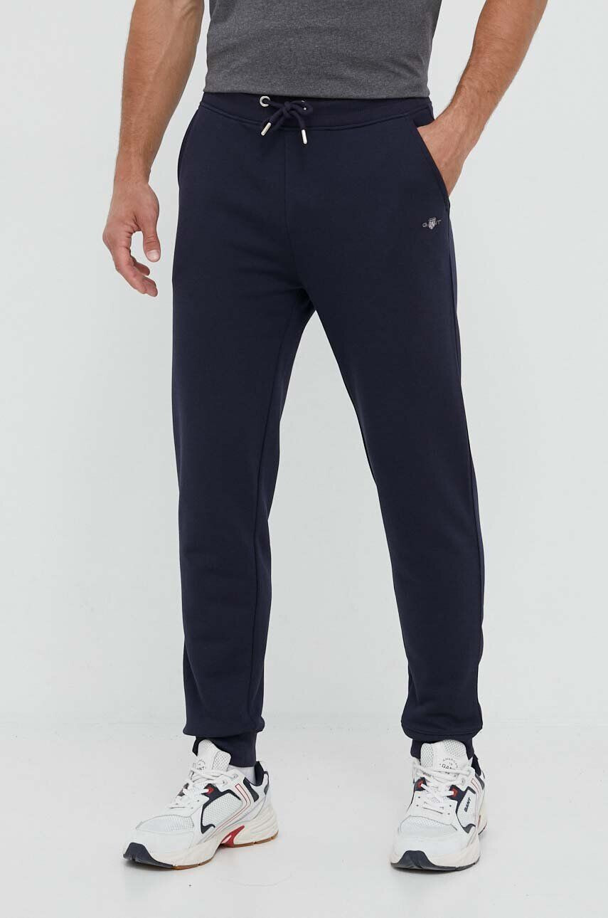 Gant pantaloni de trening culoarea maro melanj - Pled.ro