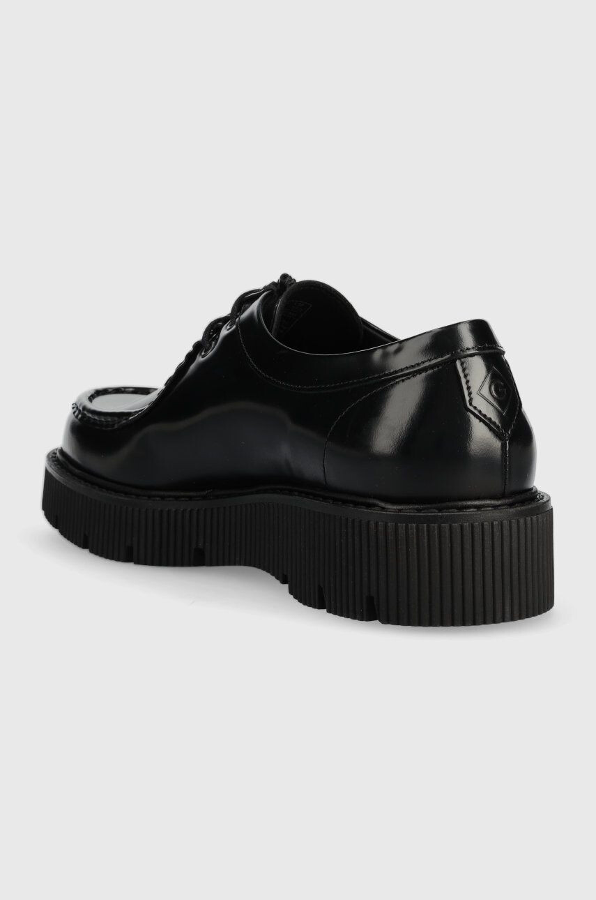 Gant pantofi de piele Akadomico barbati culoarea negru - Pled.ro