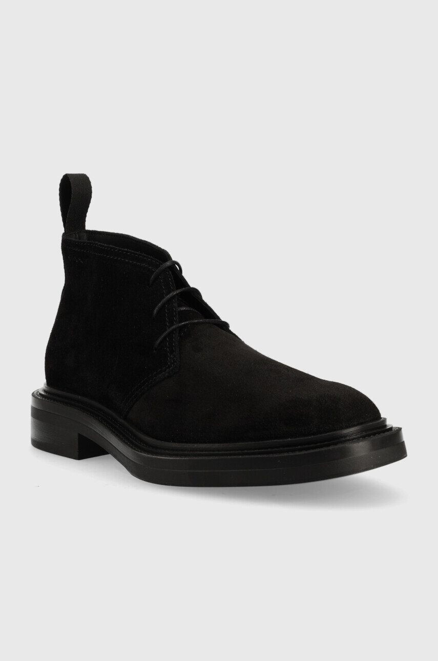 Gant pantofi de piele intoarsa Fairwyn barbati culoarea negru - Pled.ro