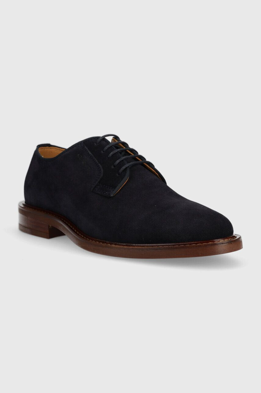 Gant pantofi de piele intoarsa St Akron barbati culoarea albastru marin 26633817.G69 - Pled.ro