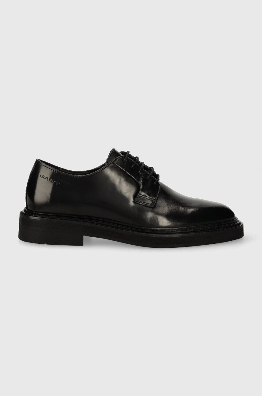 Gant pantofi de piele Jaczy barbati culoarea negru 27631386.G00 - Pled.ro