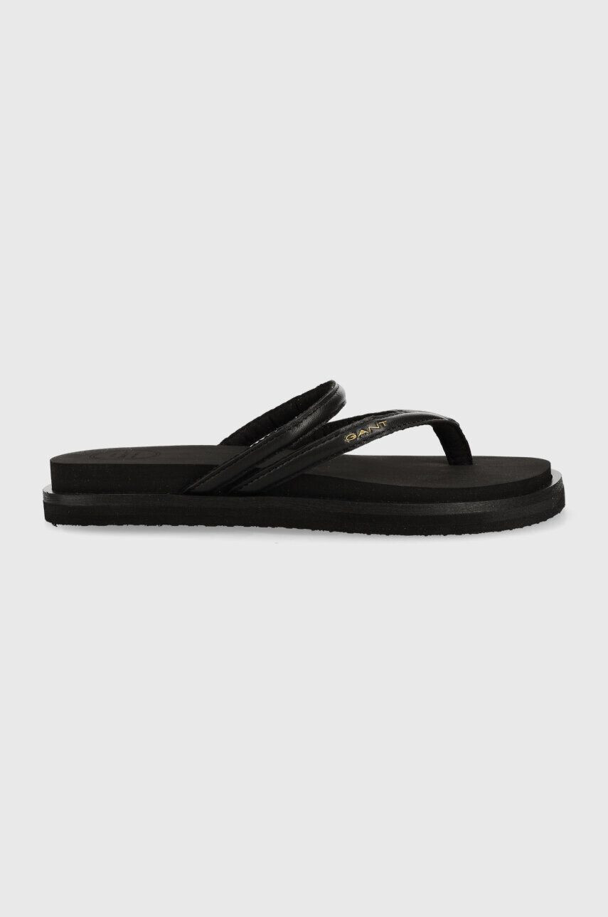 Gant slapi de piele Lazily femei culoarea negru cu toc plat 26561812.G00 - Pled.ro