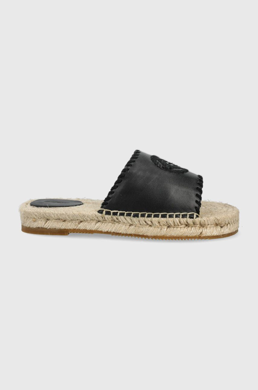 Gant slapi de piele St Bay femei culoarea negru - Pled.ro