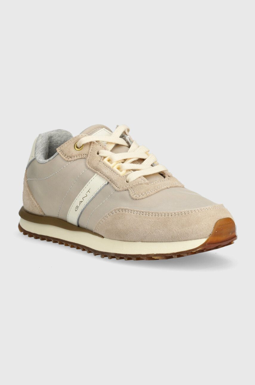 Gant sneakers beya culoarea bej - Pled.ro