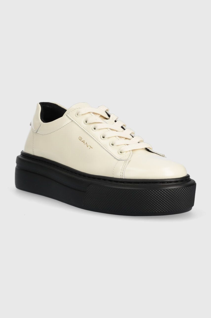 Gant sneakers din piele Alincy culoarea bej - Pled.ro