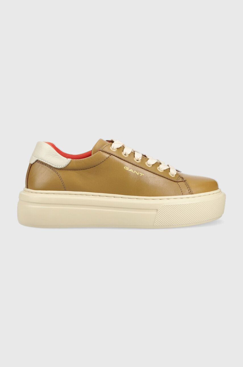 Gant sneakers din piele Alincy culoarea maro - Pled.ro