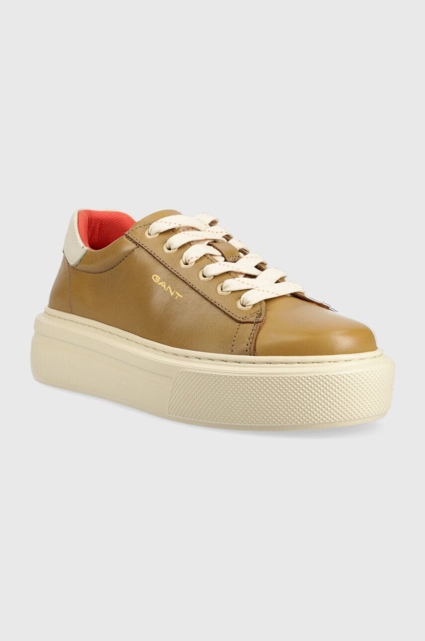 Gant sneakers din piele Alincy culoarea maro - Pled.ro