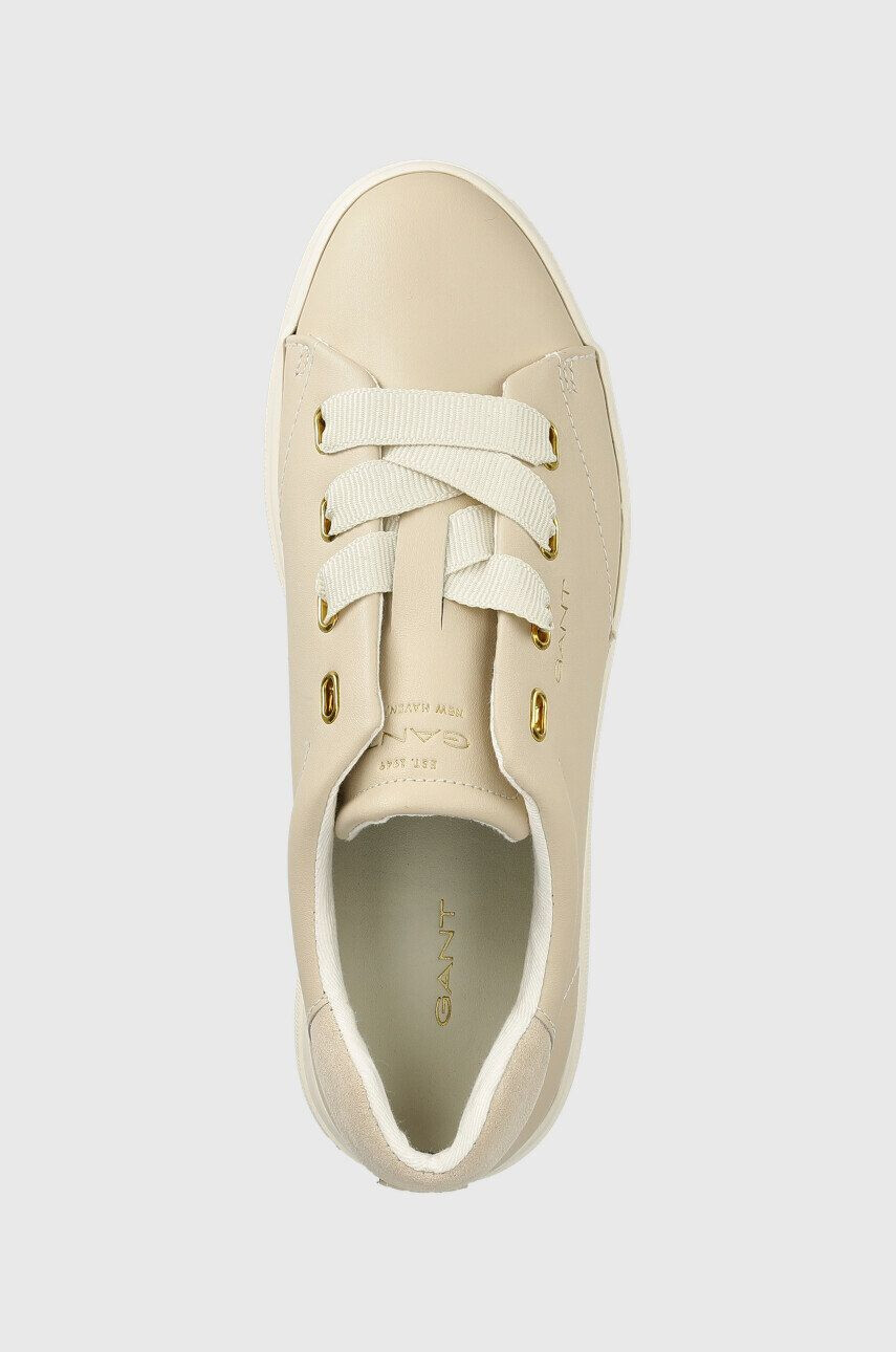 Gant sneakers din piele Avona culoarea bej - Pled.ro