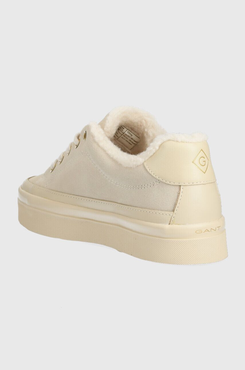 Gant sneakers din piele intoarsă Avona culoarea bej 27533155.G11 - Pled.ro