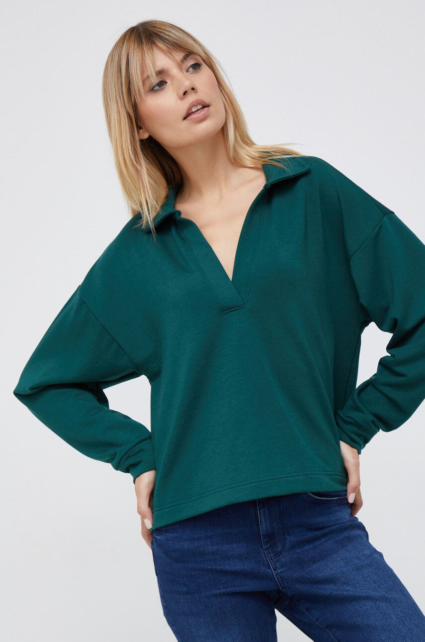 Gap bluza femei culoarea verde neted - Pled.ro