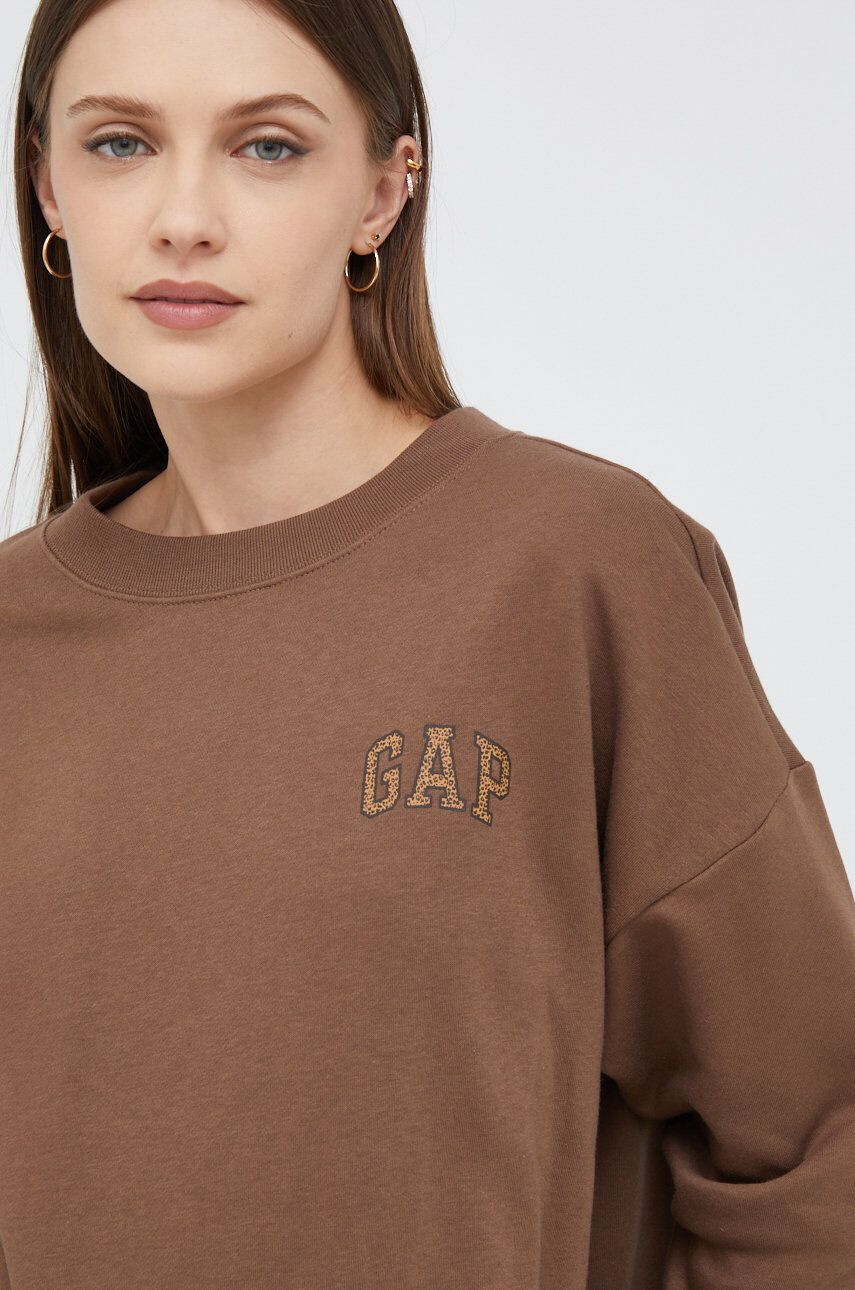 Gap bluza femei culoarea bej cu imprimeu - Pled.ro