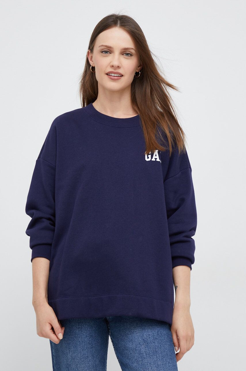 Gap bluza femei culoarea albastru marin cu imprimeu - Pled.ro