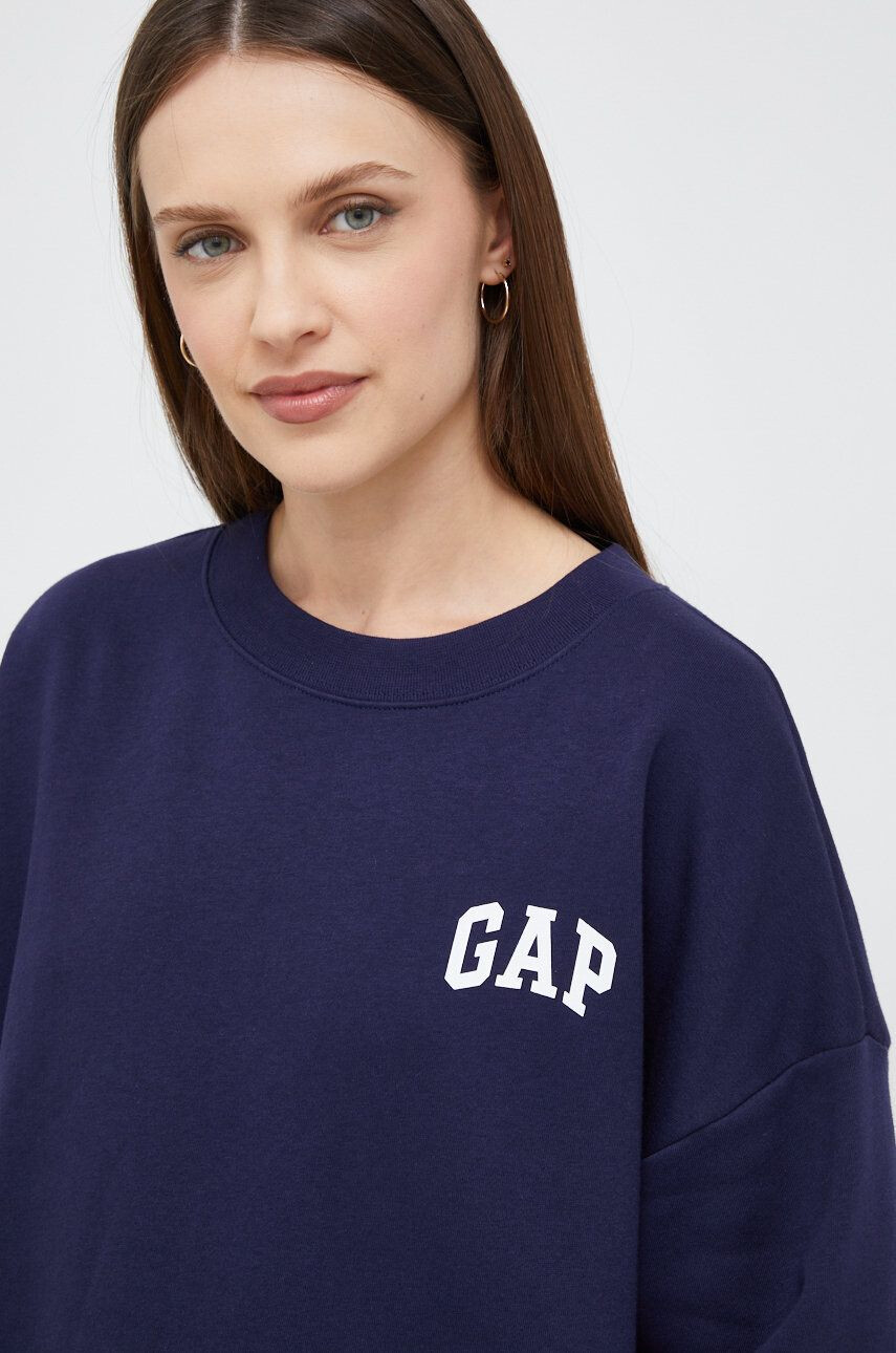 Gap bluza femei culoarea albastru marin cu imprimeu - Pled.ro