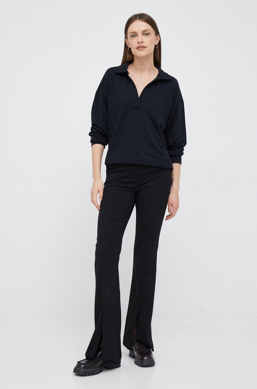 Gap bluza femei culoarea negru neted - Pled.ro