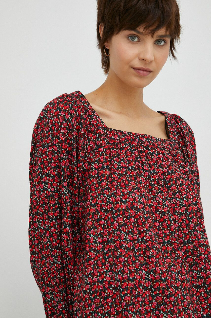 Gap bluza femei culoarea rosu in modele florale - Pled.ro