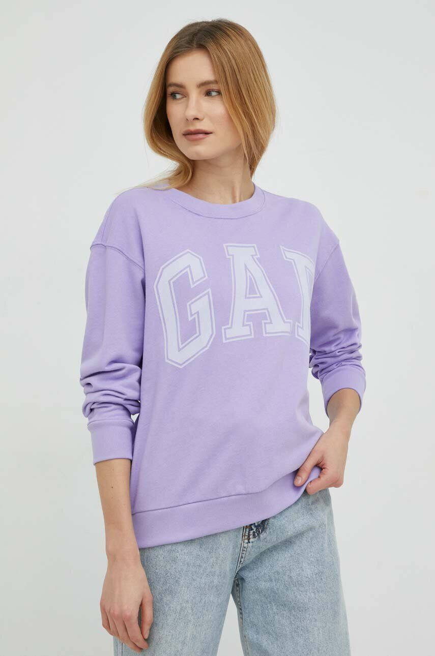 Gap bluza femei culoarea violet cu imprimeu - Pled.ro