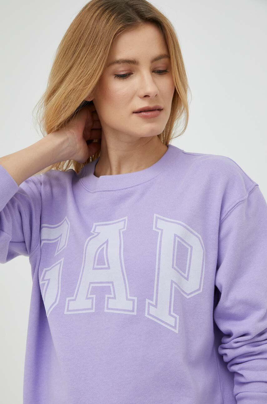 Gap bluza femei culoarea violet cu imprimeu - Pled.ro