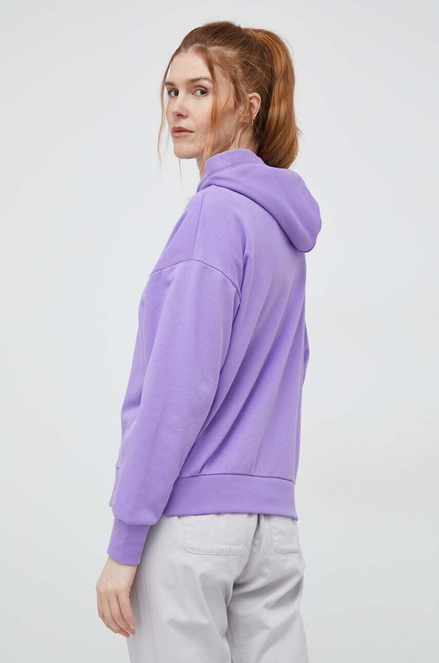 Gap bluza femei culoarea violet cu glugă cu imprimeu - Pled.ro