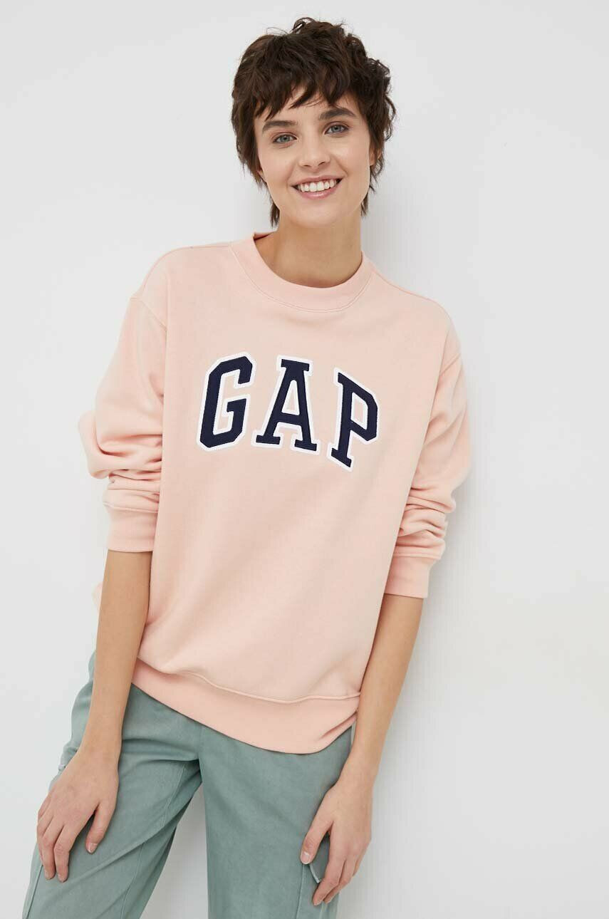 Gap bluza femei culoarea portocaliu cu imprimeu - Pled.ro