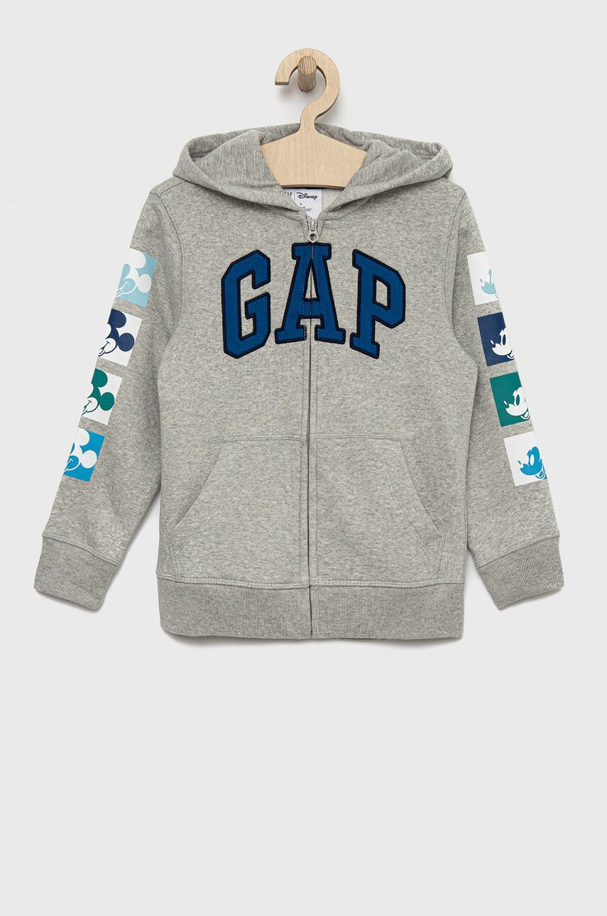 Gap bluza copii culoarea gri cu imprimeu - Pled.ro