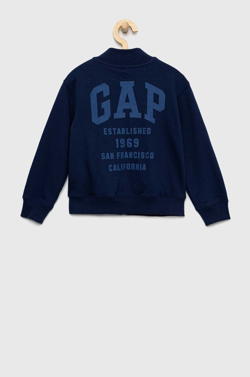 Gap bluza copii culoarea albastru marin cu imprimeu - Pled.ro