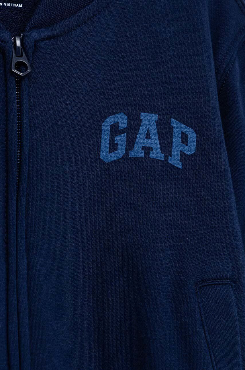 Gap bluza copii culoarea albastru marin cu imprimeu - Pled.ro