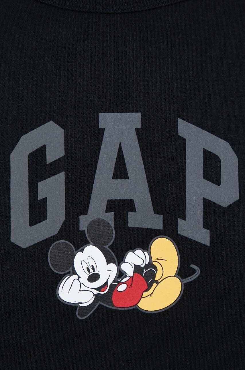 Gap bluza x Disney femei culoarea negru cu imprimeu - Pled.ro