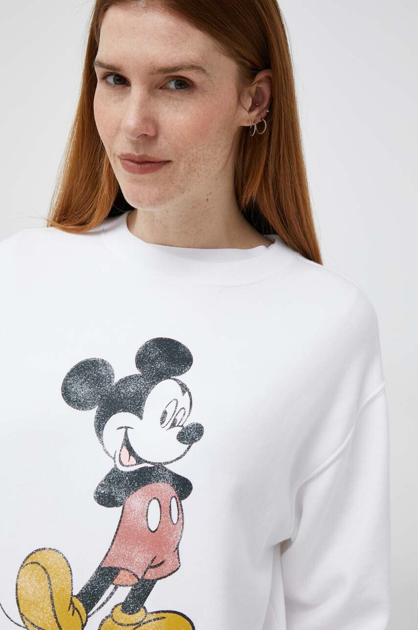 Gap bluza x Disney femei culoarea alb cu imprimeu - Pled.ro