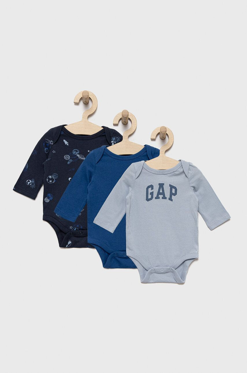 Gap body din bumbac pentru bebelusi (3-pack) - Pled.ro