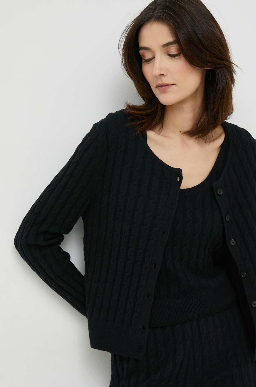 Gap cardigan femei culoarea negru light - Pled.ro