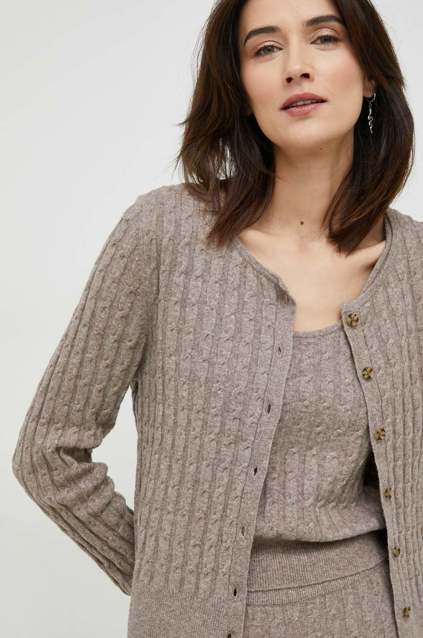 Gap cardigan femei culoarea maro light - Pled.ro