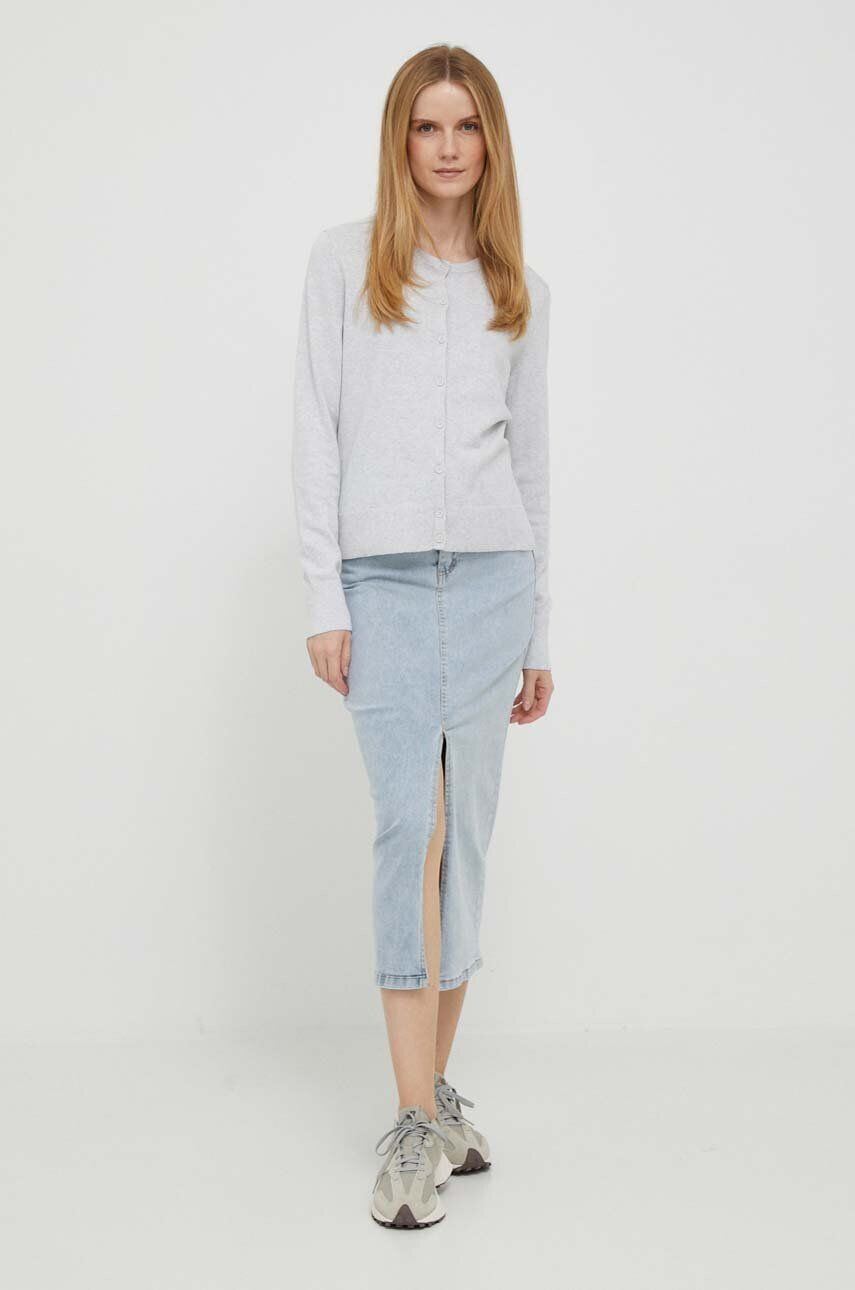 Gap cardigan din bumbac culoarea gri light - Pled.ro