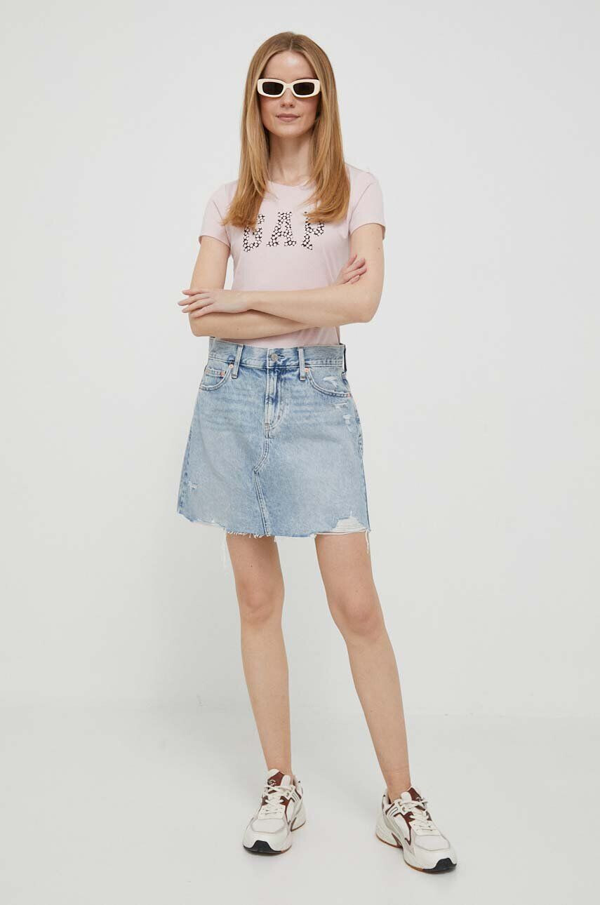 Gap fusta jeans mini drept - Pled.ro