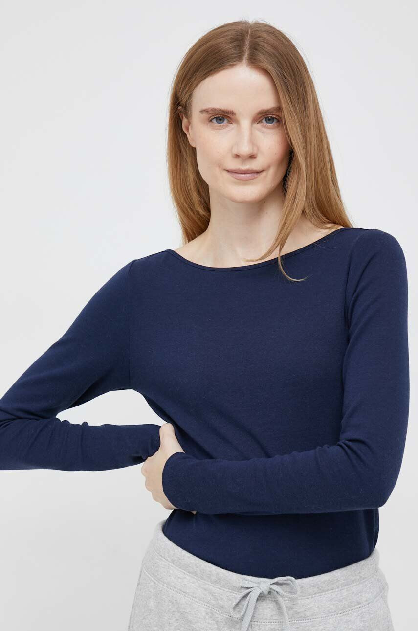 Gap longsleeve femei culoarea albastru marin - Pled.ro