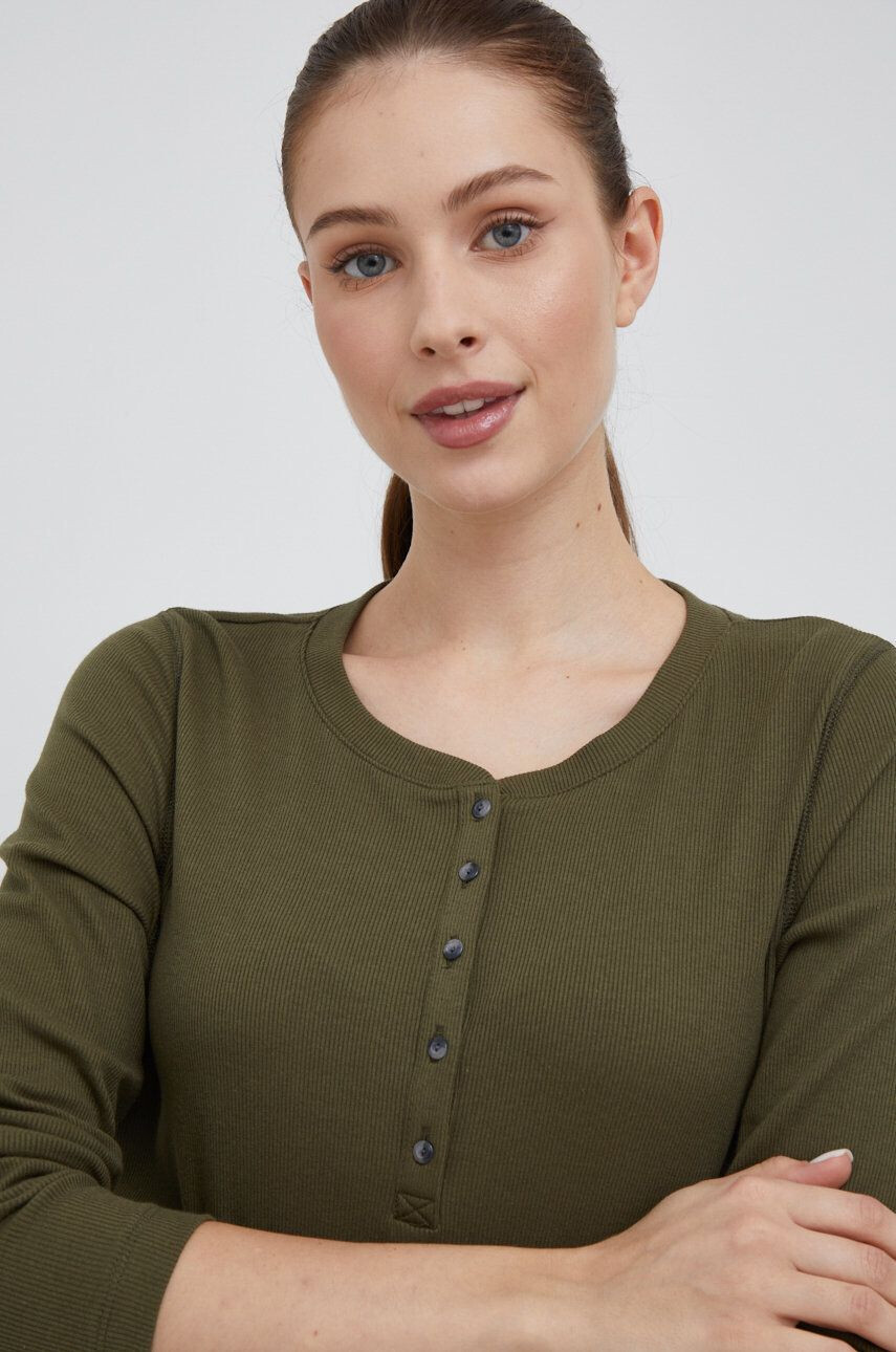 Gap longsleeve femei culoarea verde - Pled.ro