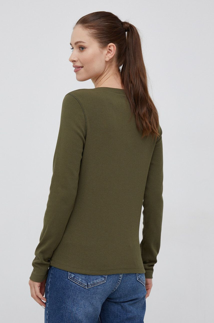 Gap longsleeve femei culoarea verde - Pled.ro