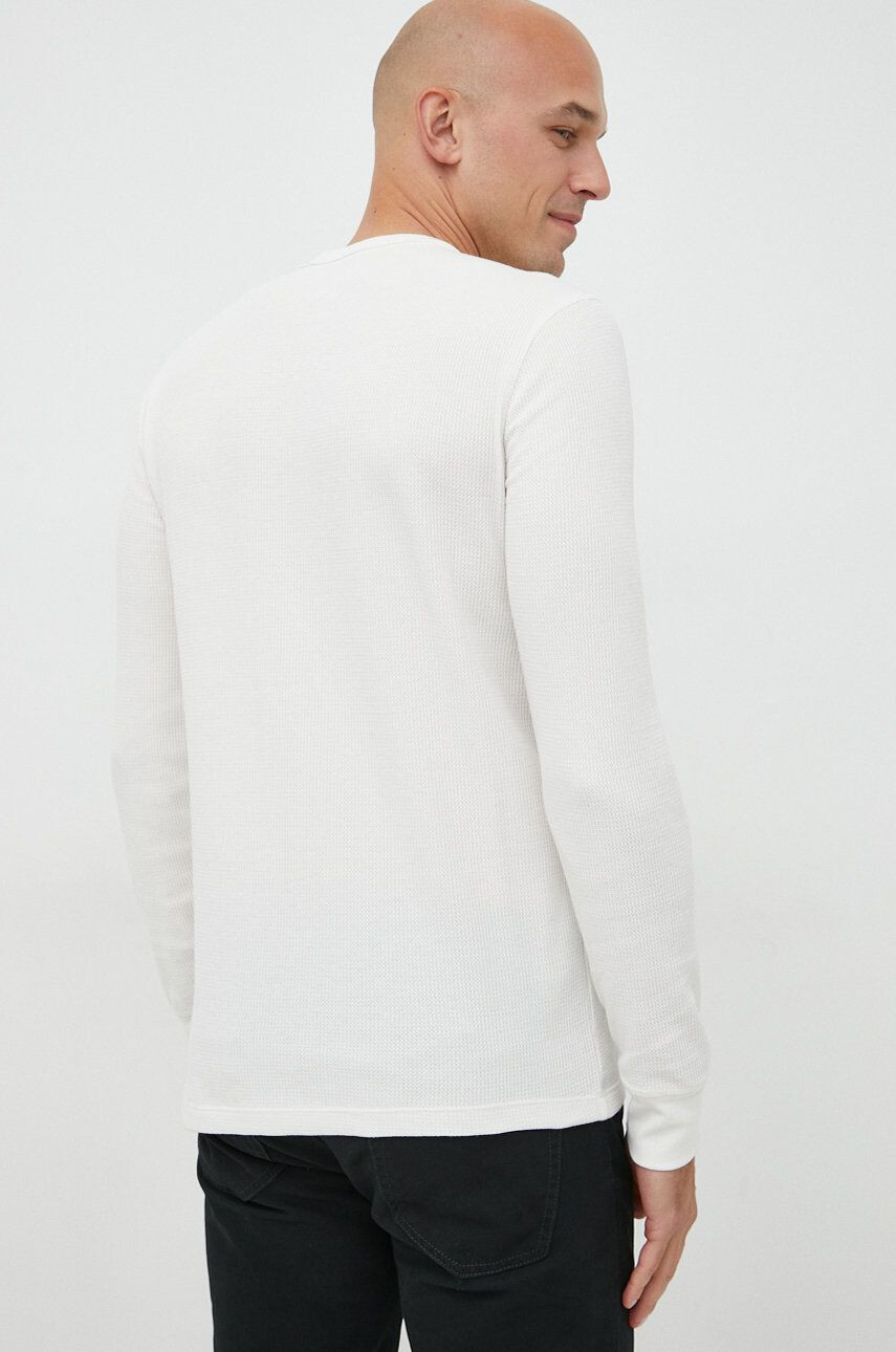 Gap longsleeve barbati culoarea alb - Pled.ro