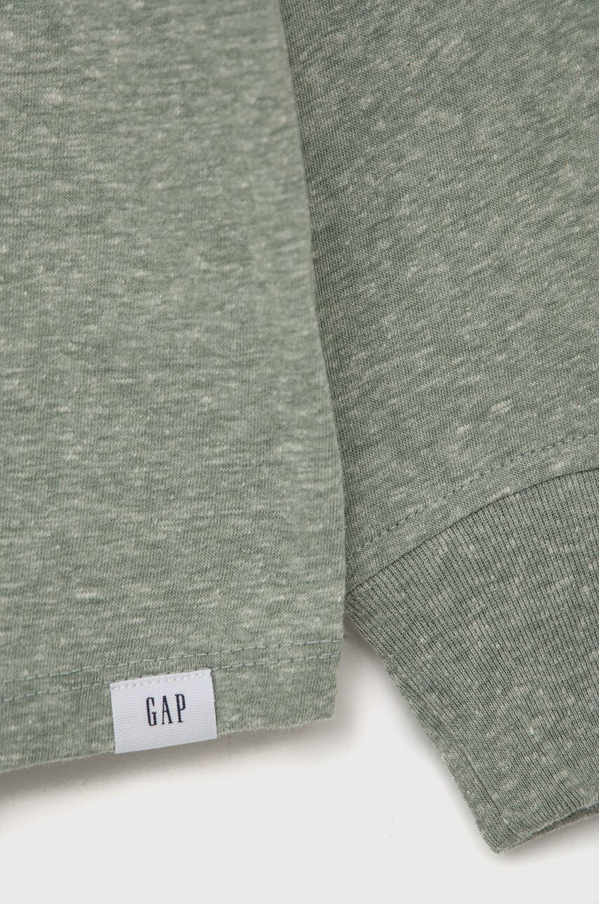 Gap longsleeve copii culoarea verde melanj - Pled.ro