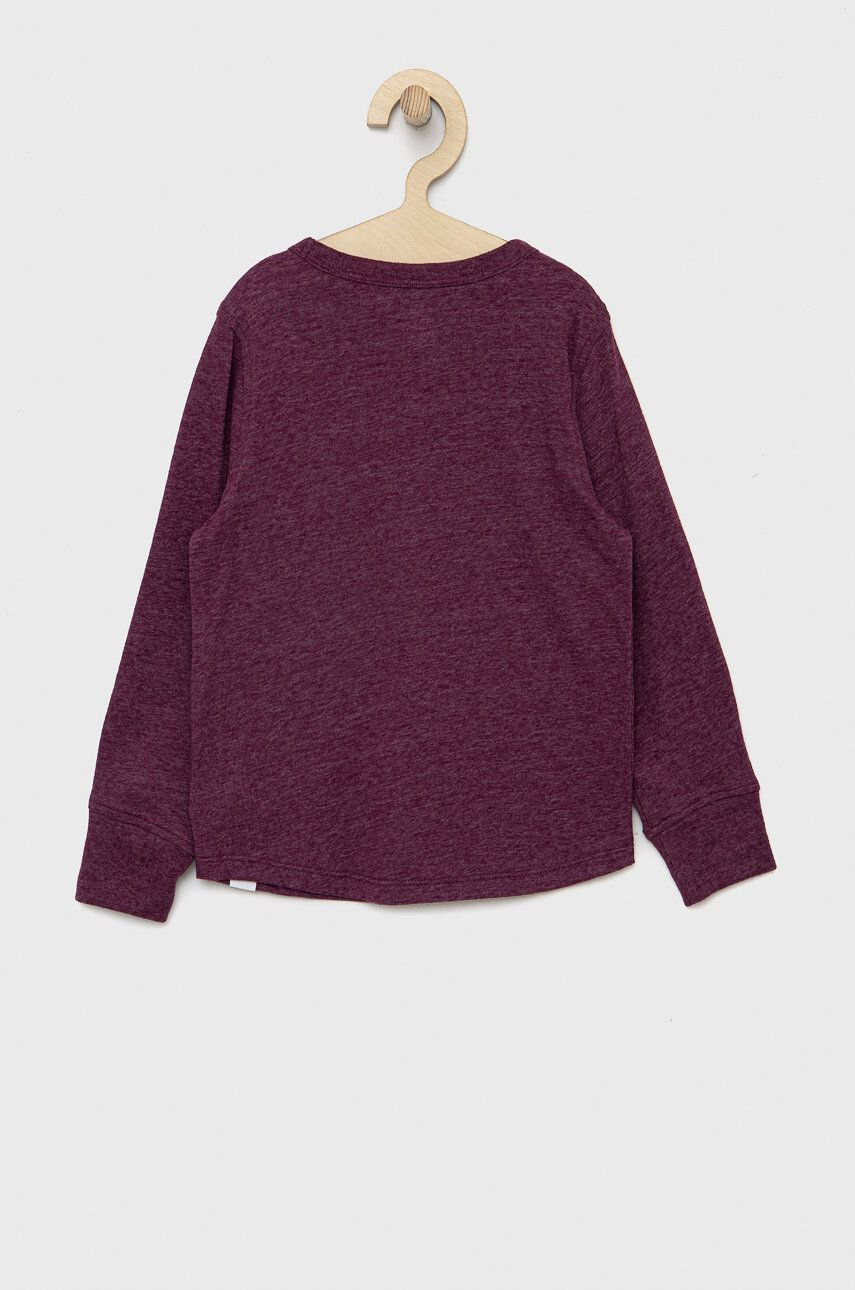 Gap longsleeve copii culoarea violet melanj - Pled.ro