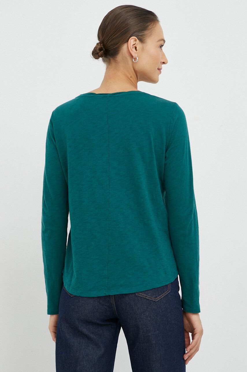 Gap longsleeve din bumbac culoarea gri neted - Pled.ro