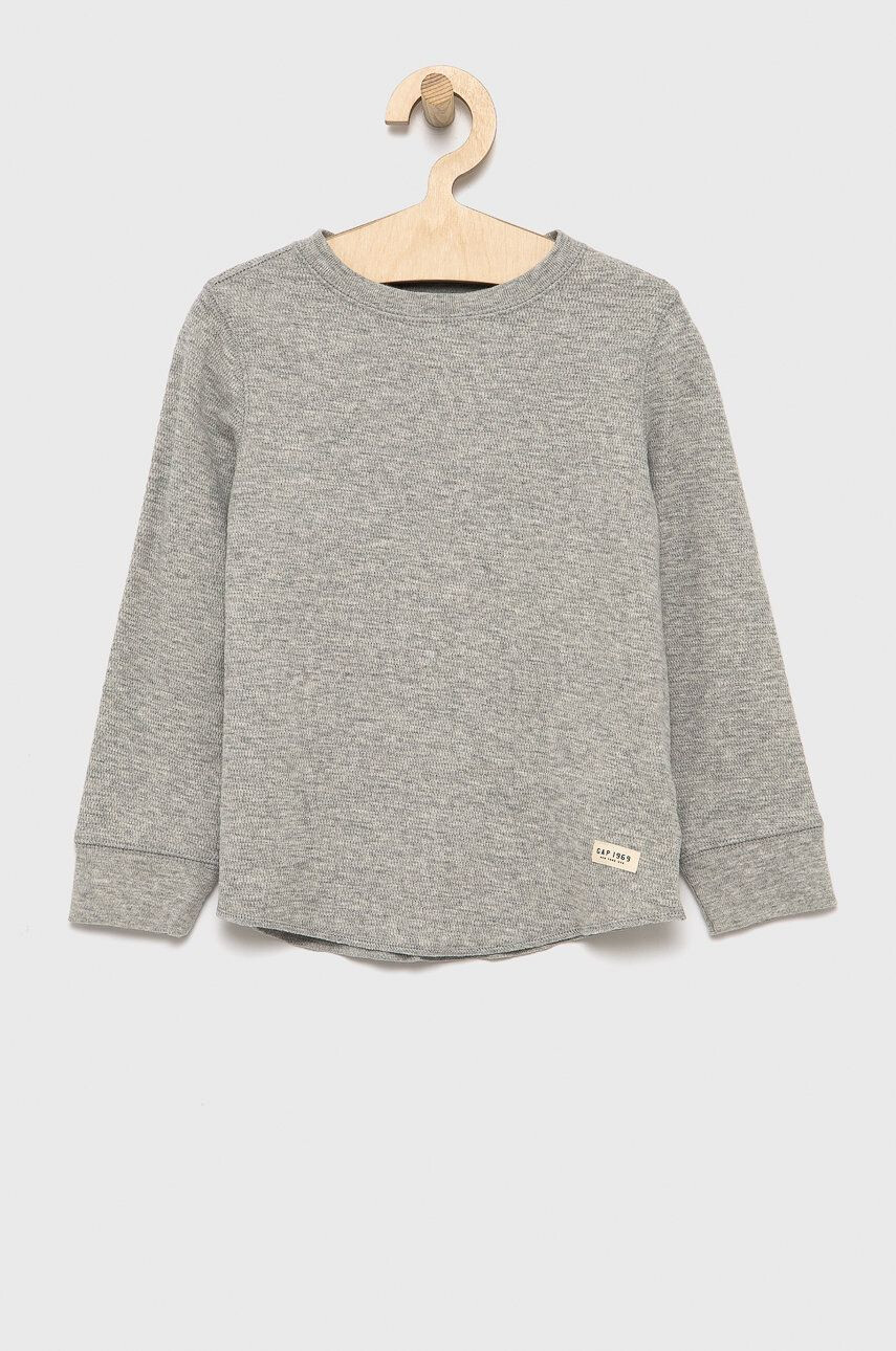 Gap longsleeve din bumbac pentru copii culoarea alb cu imprimeu - Pled.ro