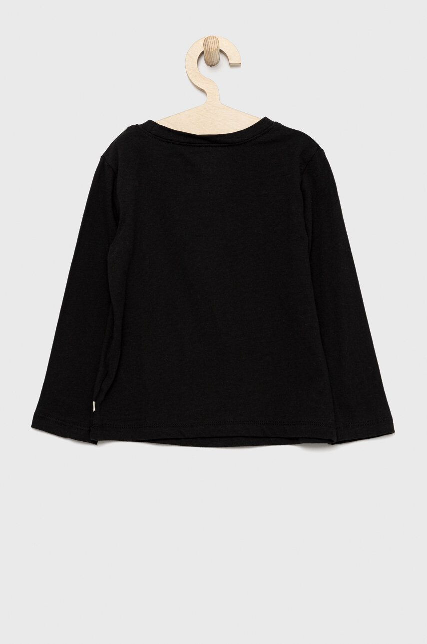 Gap longsleeve din bumbac pentru copii culoarea negru cu imprimeu - Pled.ro