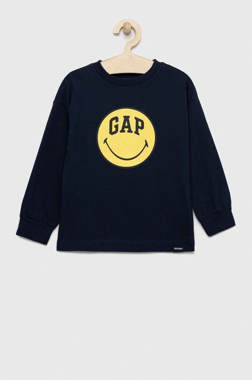 Gap longsleeve din bumbac pentru copii x smiley world - Pled.ro