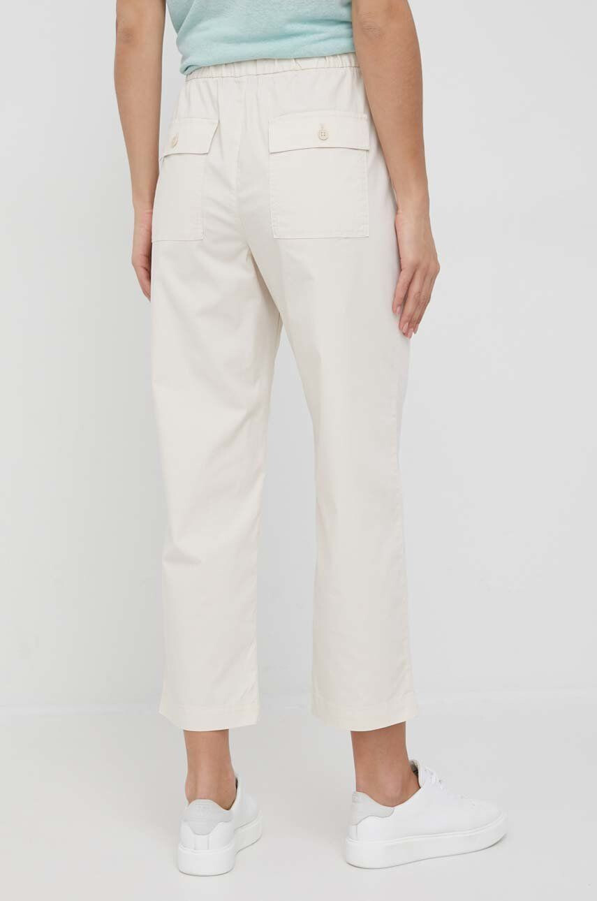 Gap pantaloni femei culoarea bej lat high waist - Pled.ro