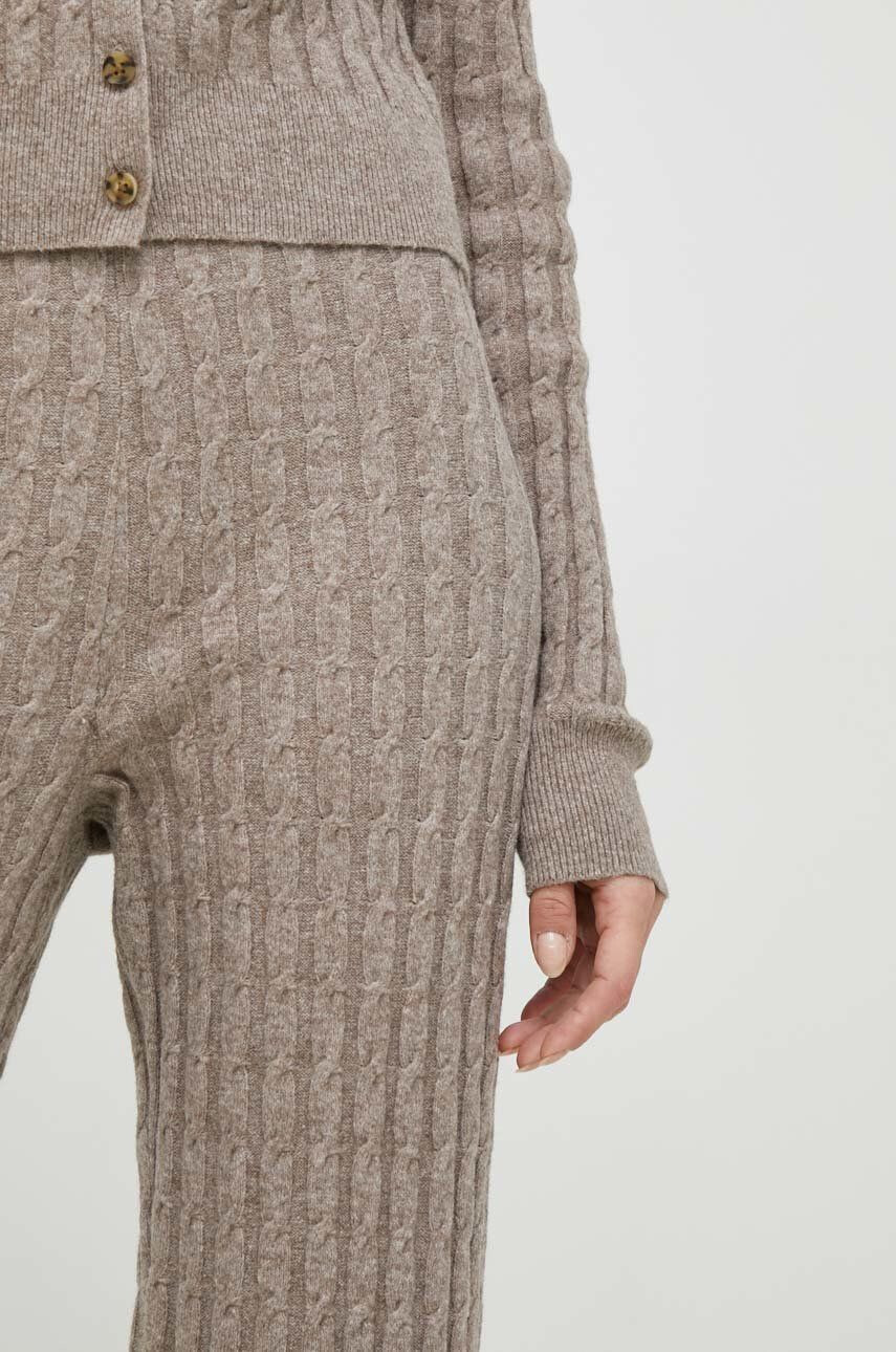 Gap pantaloni femei culoarea maro evazati high waist - Pled.ro