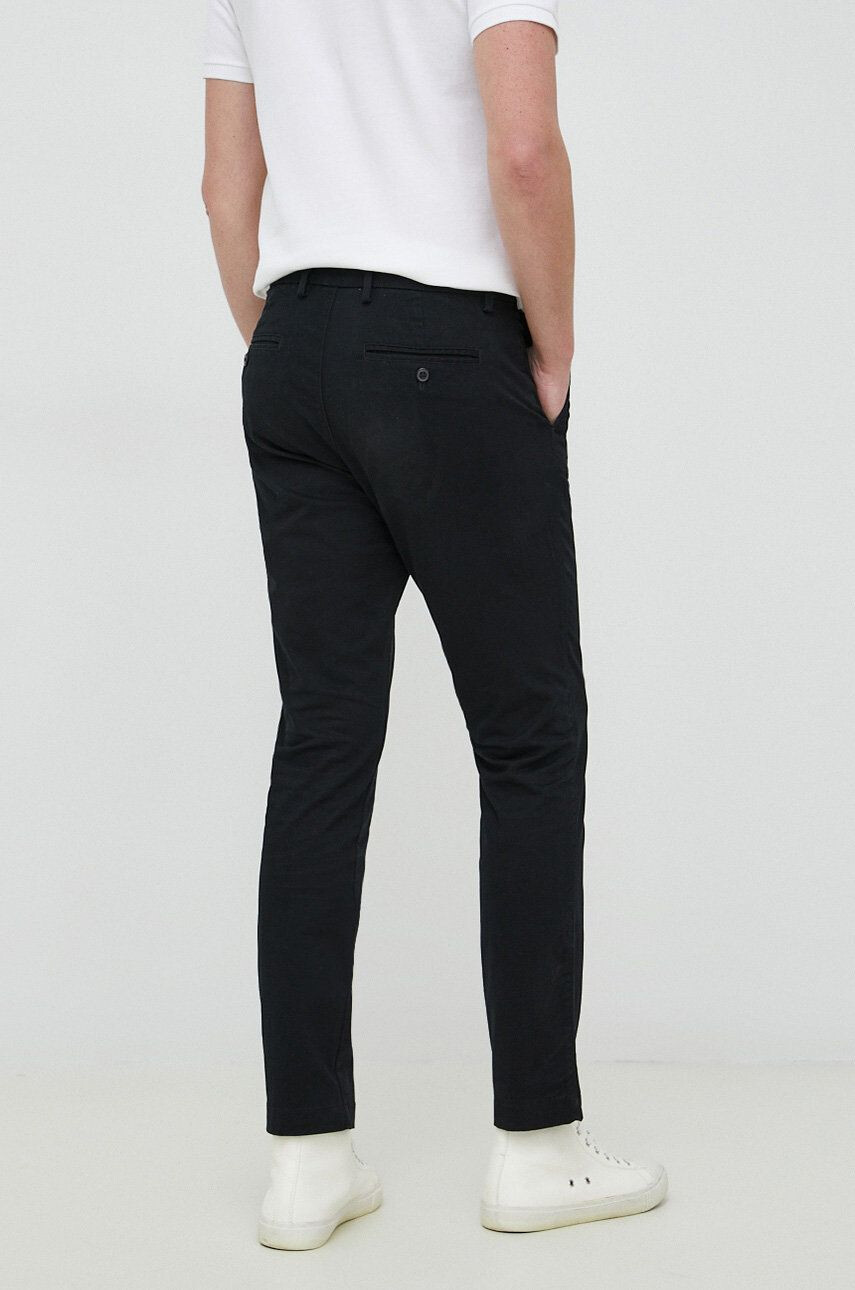 Gap pantaloni barbati culoarea negru drept - Pled.ro