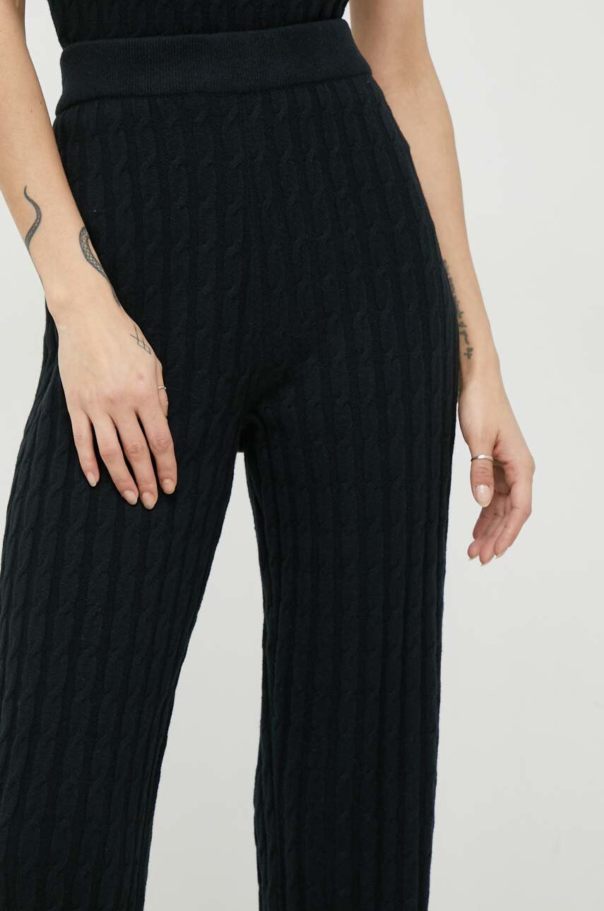 Gap pantaloni femei culoarea negru evazati high waist - Pled.ro